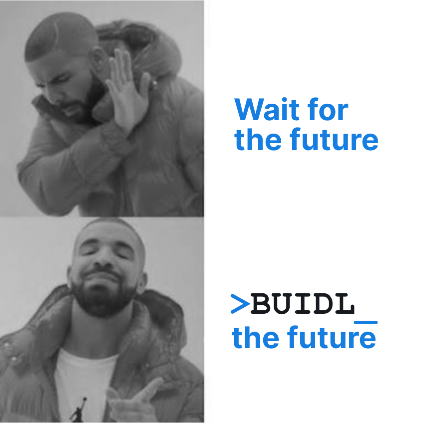 Meme showing a person rejecting 